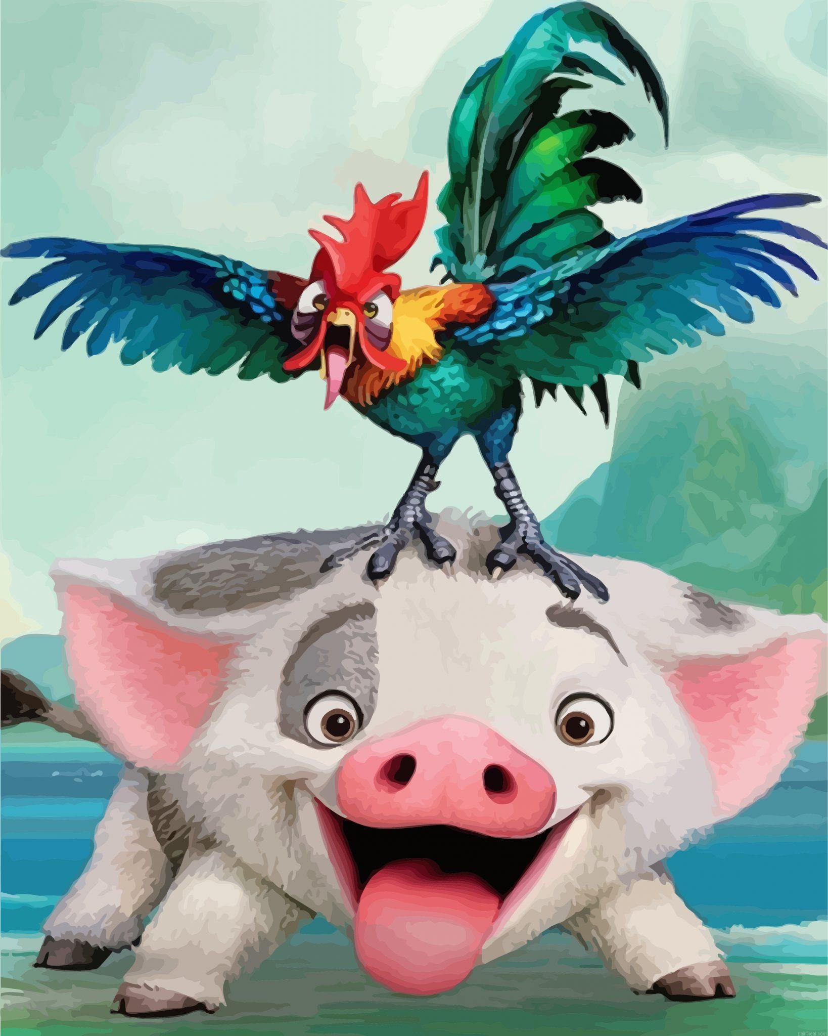 Moana pua and hei hei painting by numbers.jpeg