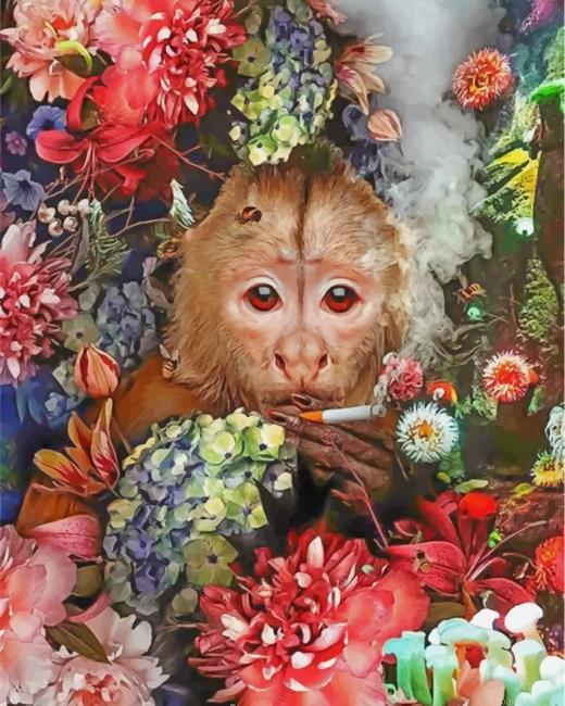 Monkey smoking painting by numbers.jpeg