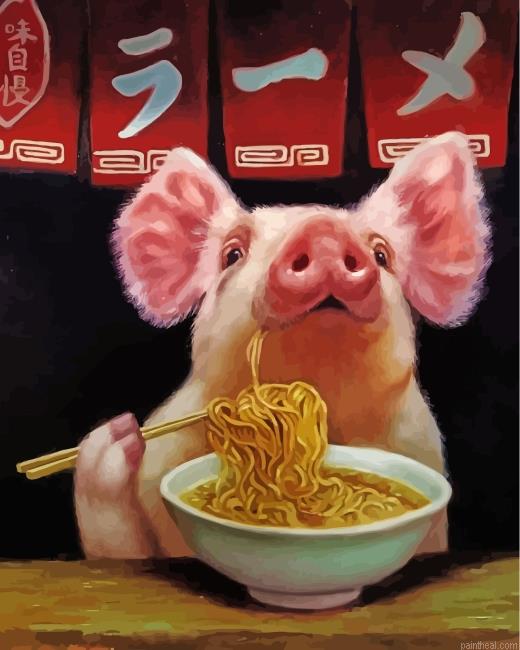 Pig eating noodles painting by numbers.jpeg