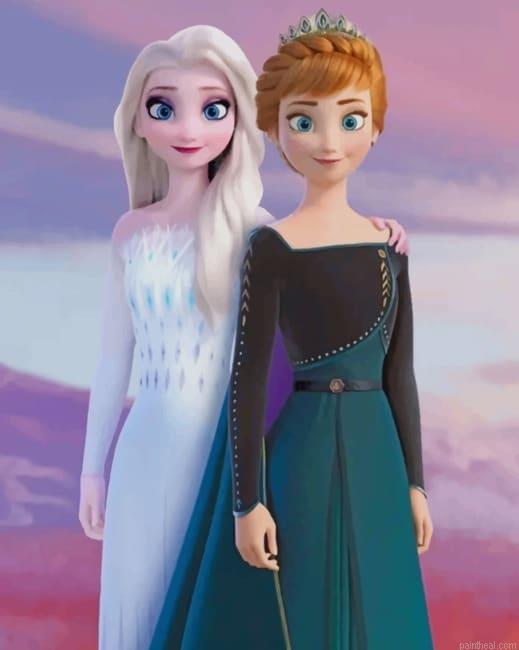 Princess elsa anna frozen painting by numbers.jpeg