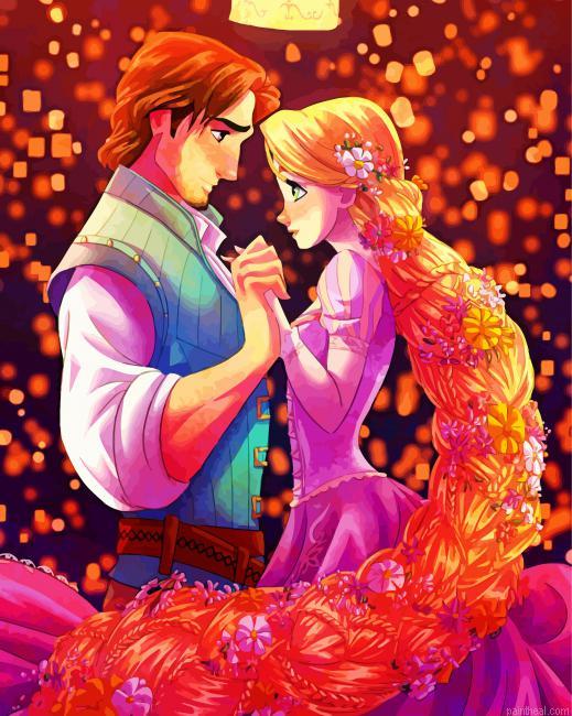 Rapunzel and flynn rider painting by numbers.jpeg