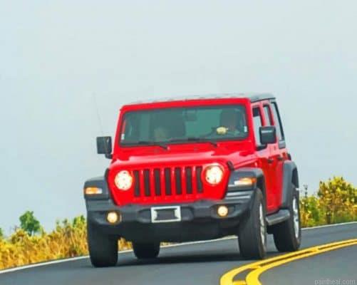 Red jeep on road painting by numbers.jpeg