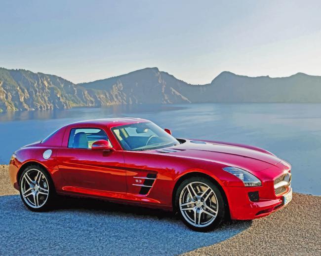Red mercedes benz amg painting by numbers.jpeg
