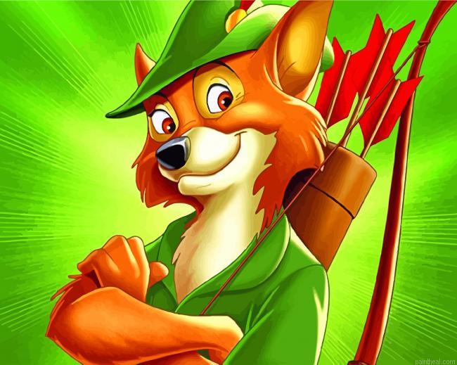 Robbin hood cartoon disney painting by numbers.jpeg