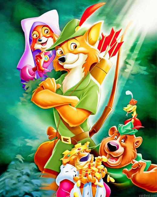 Robin hood walt disney painting by numbers.jpeg