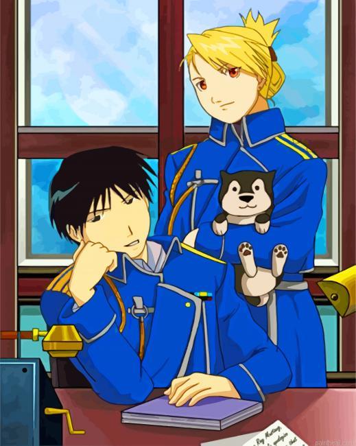 Roy mustang and riza hawkeye painting by numbers.jpeg