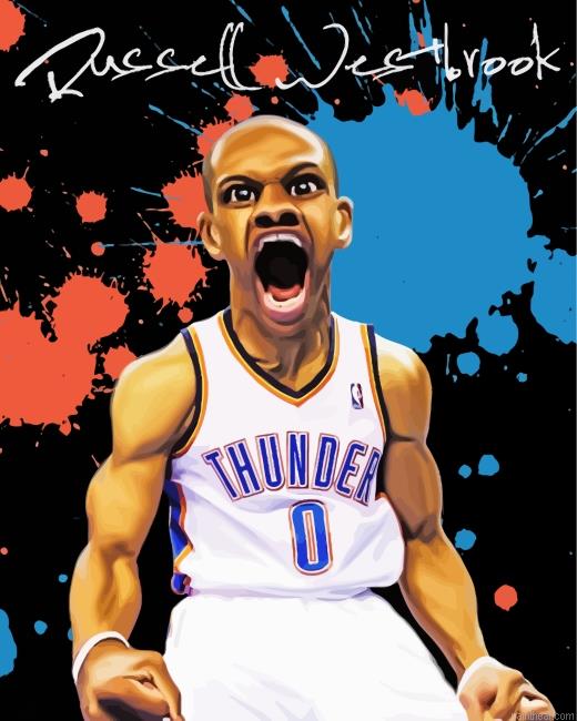Russell westbrook caricature painting by numbers.jpeg
