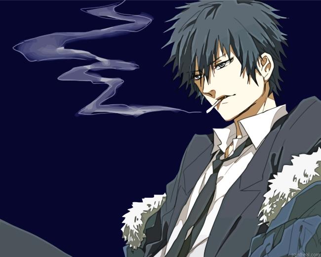 Shinya kogami smoking painting by numbers.jpeg