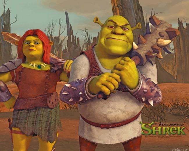 Shrek and fiona poster painting by numbers.jpeg