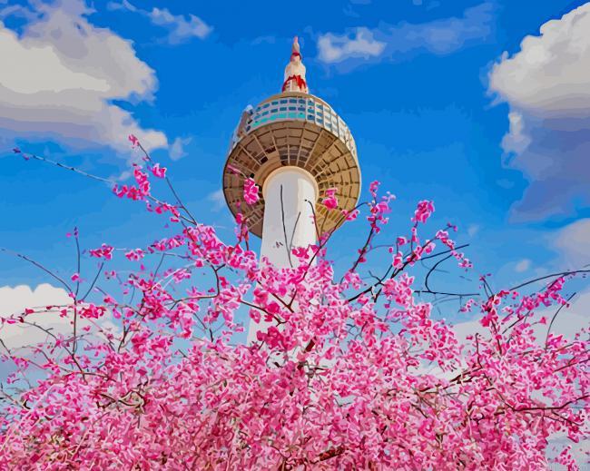 South korea seoul tower painting by numbers.jpeg