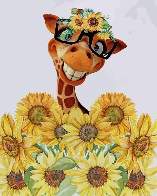 Sunflowers giraffe painting by numbers.jpeg