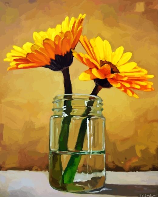 Sunflowers in glass painting by numbers.jpeg