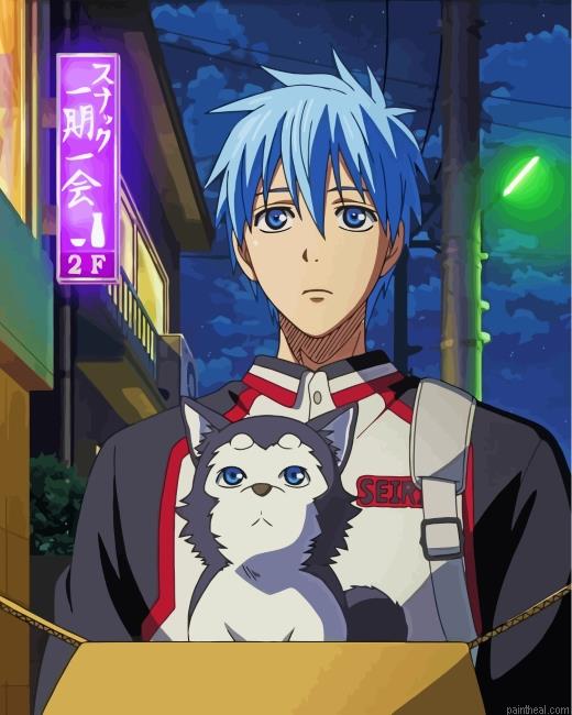 Tetsuya kuroko and his dog painting by numbers.jpeg
