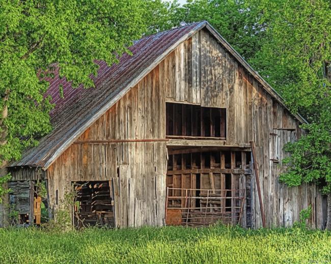 The old barn in denton texas painting by numbers.jpeg