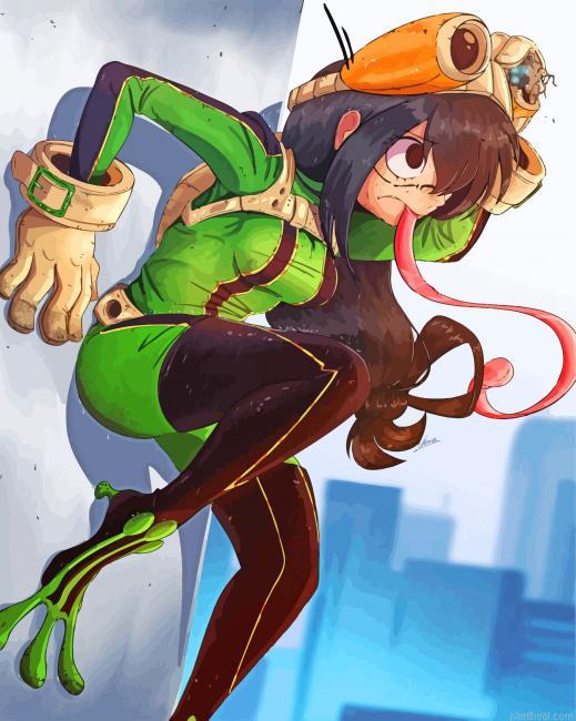 Tsuyu asui bnha anime painting by numbers.jpeg