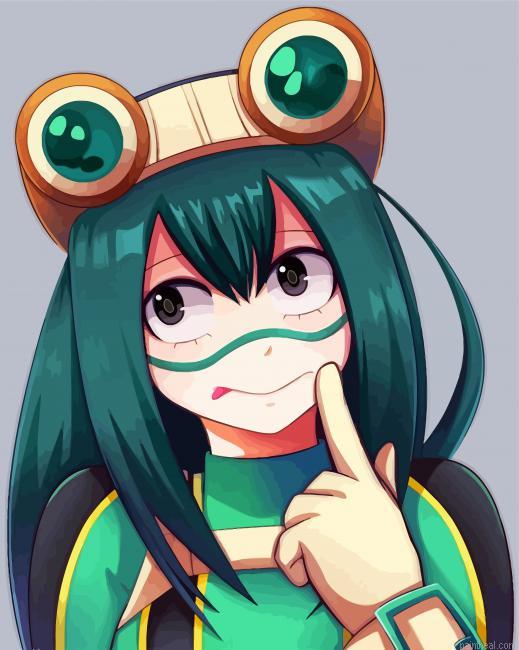 Tsuyu asui character painting by numbers.jpeg