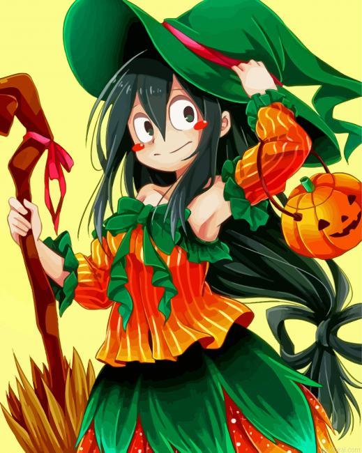 Tsuyu asui halloween painting by numbers.jpeg