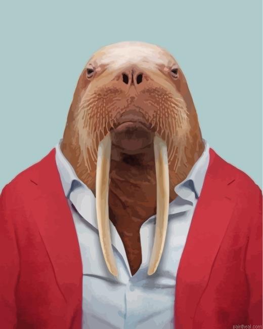 Walrus wearing red painting by numbers.jpeg