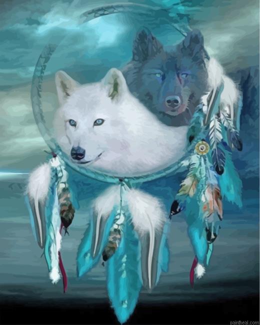 White and grey wolves painting by numbers.jpeg