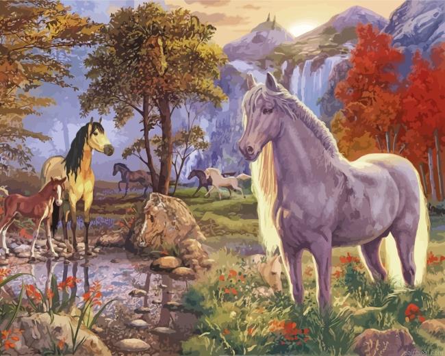 Wild horses painting by numbers.jpeg