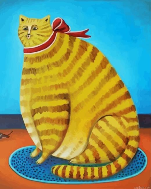 Yellow fat cat painting by numbers.jpeg