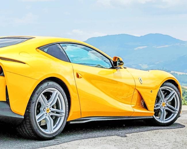 Yellow ferrari 812 painting by numbers.jpeg
