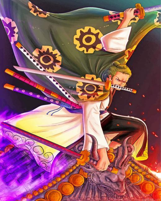 Zoro roronoa painting by numbers.jpeg