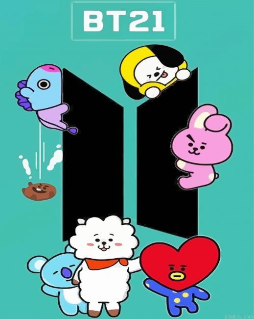Aesthetic bt21 painting by numbers.jpeg