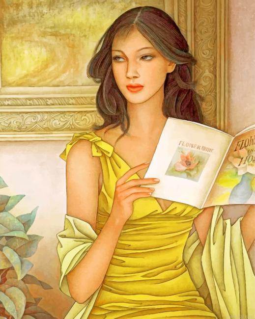 Aesthetic classy woman painting by numbers.jpeg