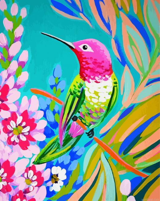 Aesthetic hummingbird painting by numbers.jpeg