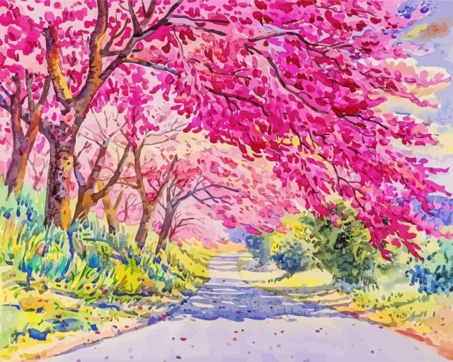 Aesthetic spring forest painting by numbers.jpeg