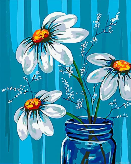 Aesthetic white flowers painting by numbers.jpeg