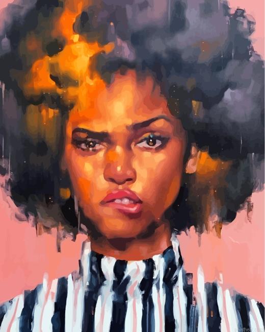 Afro woman painting by numbers.jpeg