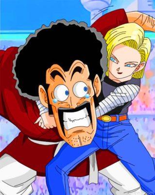 Android 18 and mr satan painting by numbers.jpeg