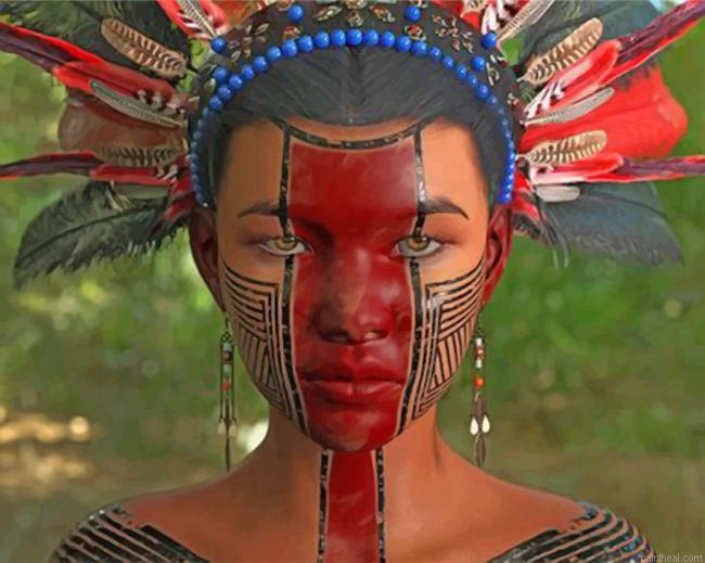 Aztec woman painting by numbers.jpeg