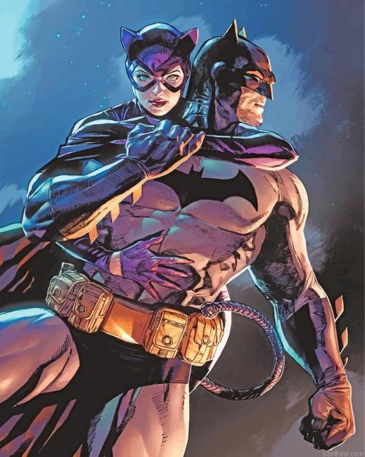 Batman and catwoman painting by numbers.jpeg