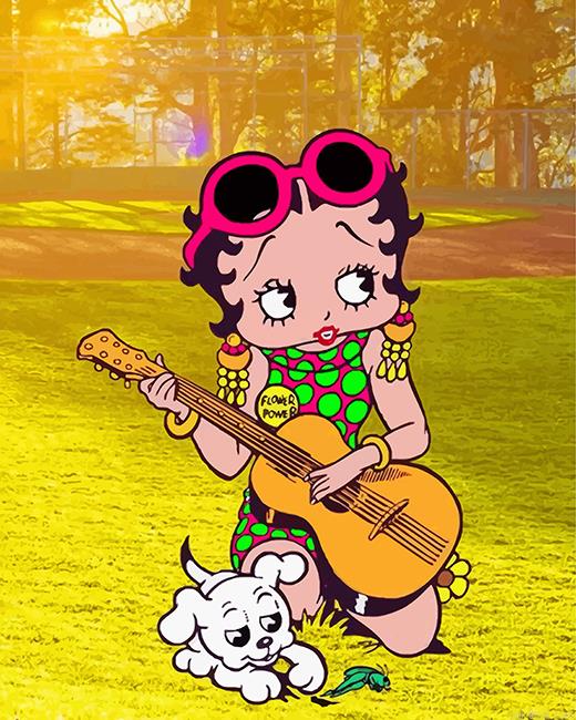 Betty boop playing music painting by numbers.jpeg