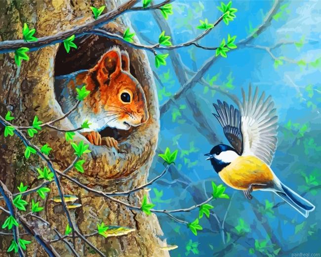 Bird and squirrel painting by numbers.jpeg