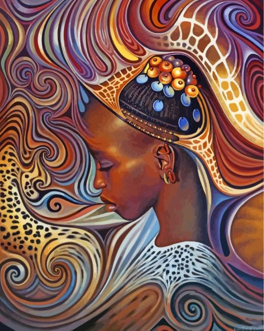 Black african woman painting by numbers.jpeg