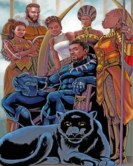 Black panther painting by numbers.jpeg