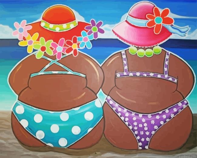Black women on the beach painting by numbers.jpeg