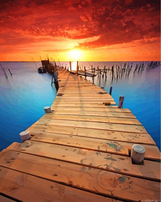 Boardwalk into sunset painting by numbers.jpeg