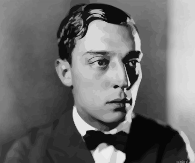 Buster keaton black and white painting by numbers.jpeg