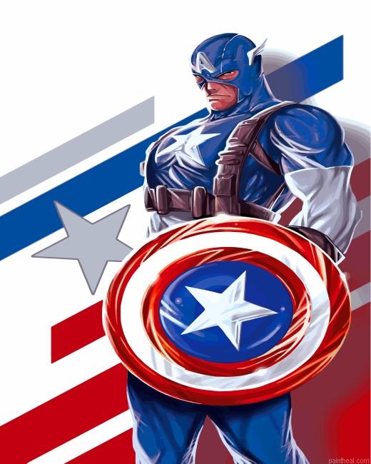 Captain america illustration painting by numbers.jpeg