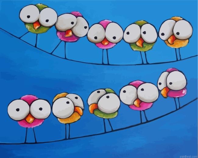 Cartoon birds on wire painting by numbers.jpeg
