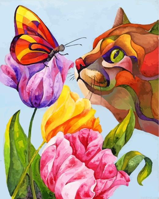 Cat and butterflies painting by numbers.jpeg