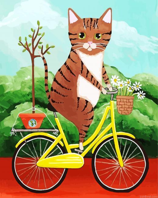 Cat on bicycle painting by numbers.jpeg