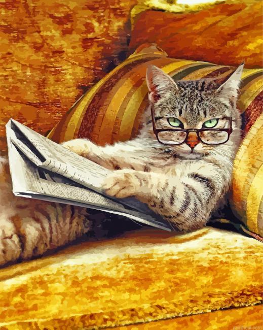 Cat reading newspaper painting by numbers.jpeg