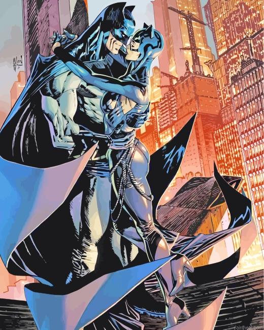 Catwoman and batman painting by numbers.jpeg