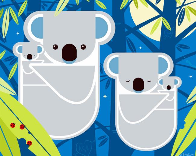 Charley harper koalas painting by numbers.jpeg